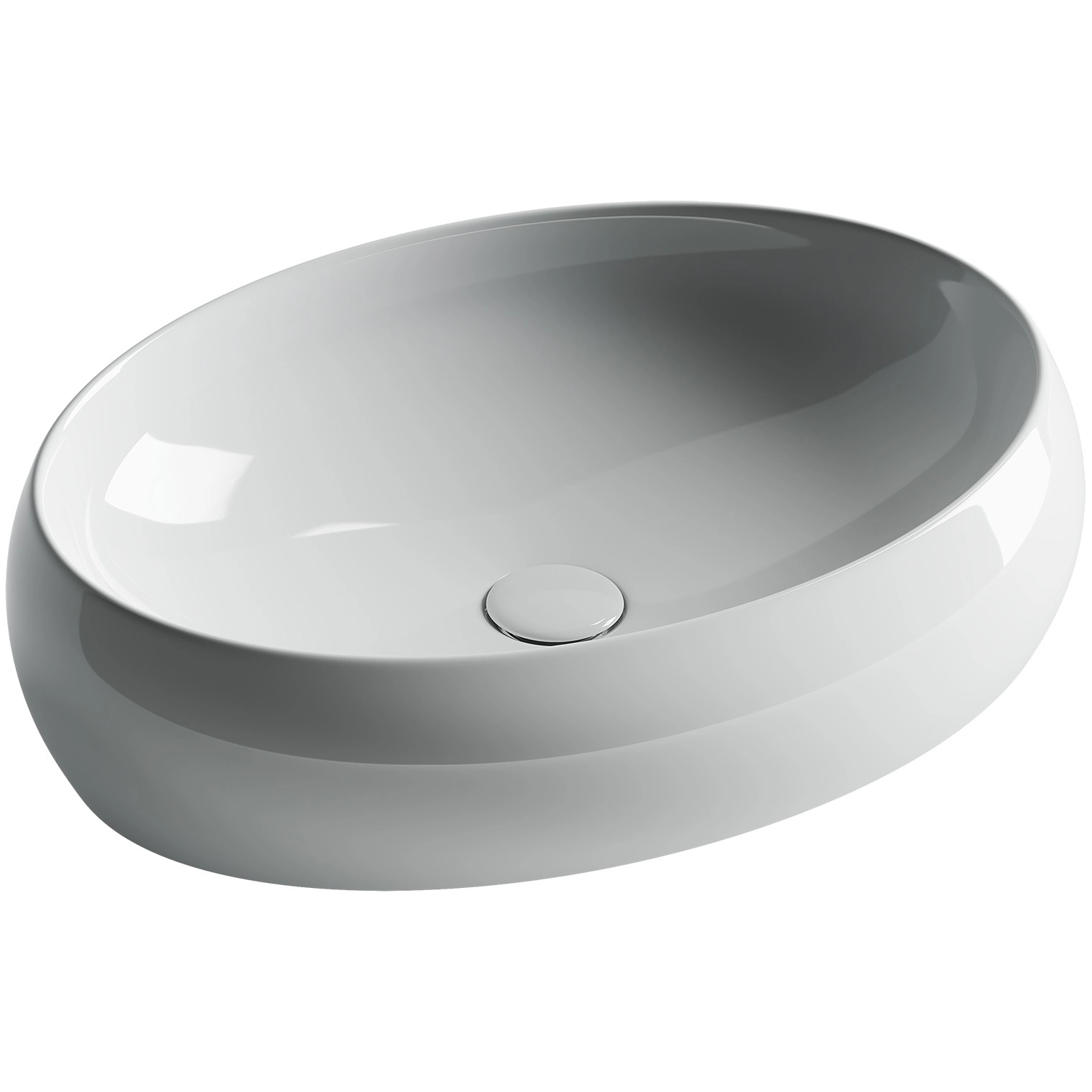 Умывальник чаша накладная овальная CeramicaNova Element 56x39, CN5033