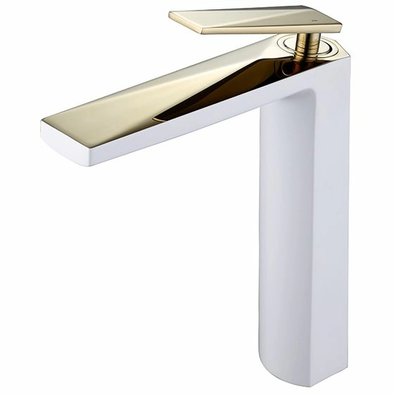 Смеситель для умывальника Boheme Venturo White/Gold, 382-W