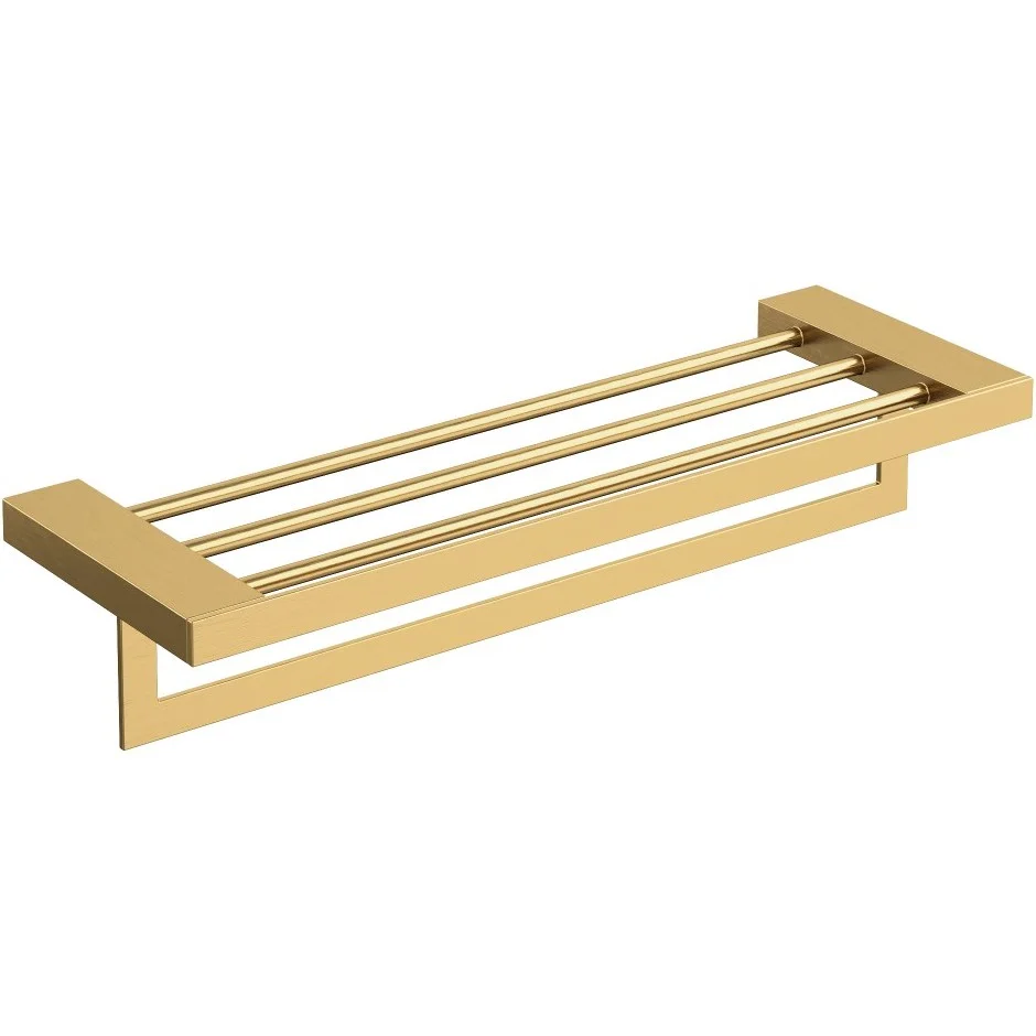 Полка для полотенец Boheme Qubic Matt Gold, 10737-MG