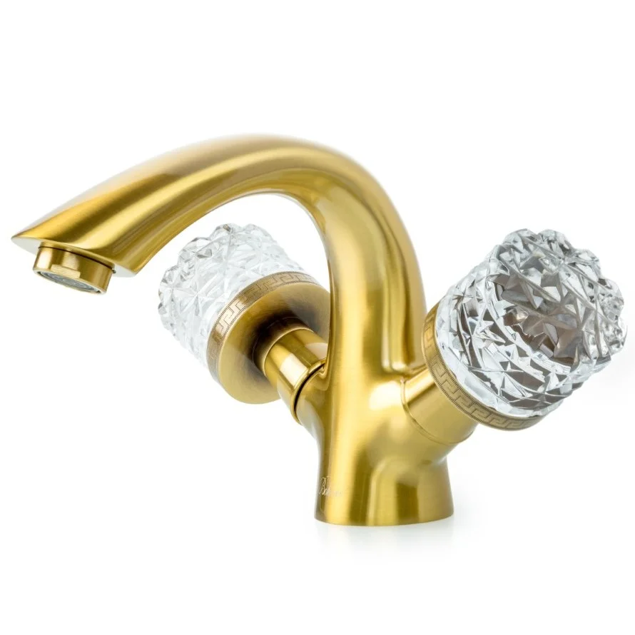 Смеситель для умывальника Boheme Crystal Bronze, 311