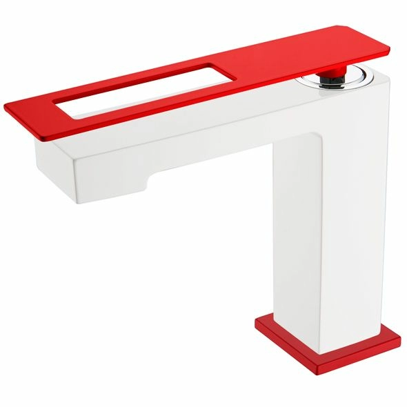 Смеситель для умывальника Boheme Q White/Red, 141-WR