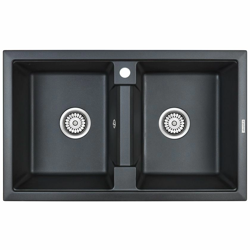 Мойка Paulmark Stepia Tandem 80/2 черный металлик, PM238150-BLM