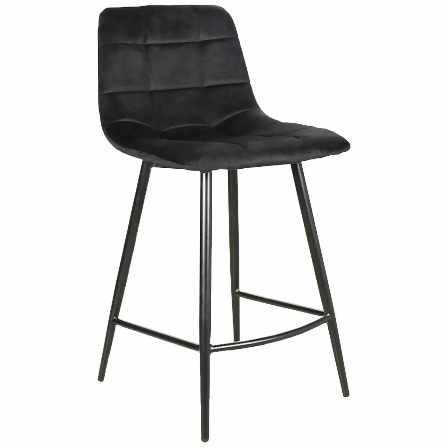 Стул барный Signal Mila H-2 Velvet Bluvel 19 черный/черный, MILAH2VCC