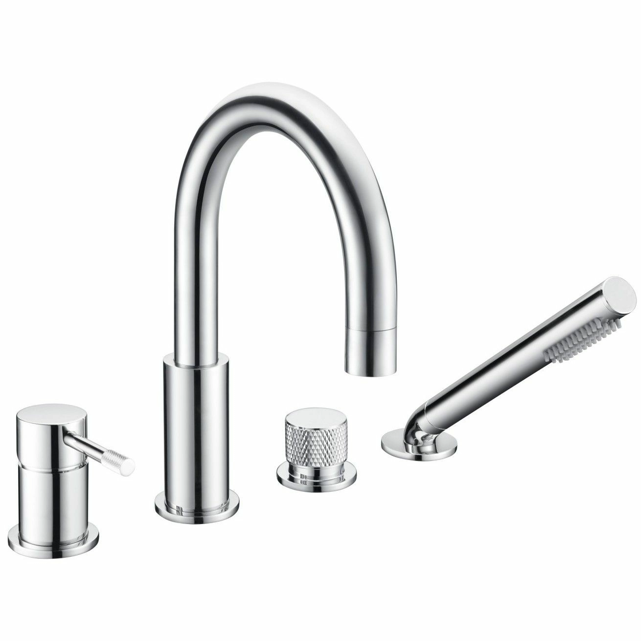 Смеситель врезной в борт ванны Boheme Uno Chrome, 460-CR