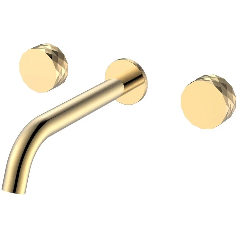 Смеситель из стены на 3 отверстия Boheme Stick Diamond Gold, 152-2-G.1