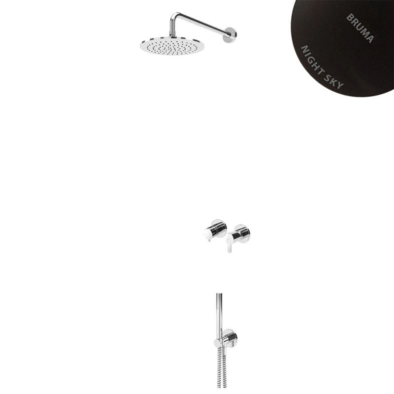 Душевой набор скрытого монтажа Bruma Leaf 167 360 8NS Night Sky, 1673608NS