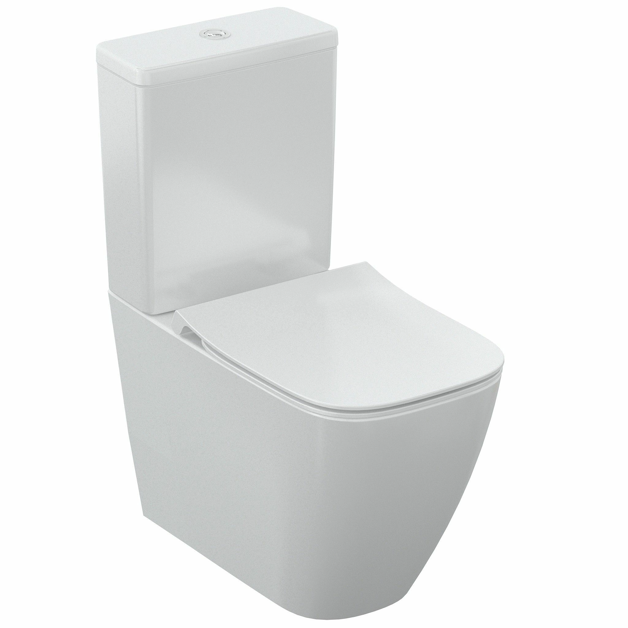 Напольный пристенный безободковый унитаз Ideal Standard i.Life S, T500001+T473501+T532901