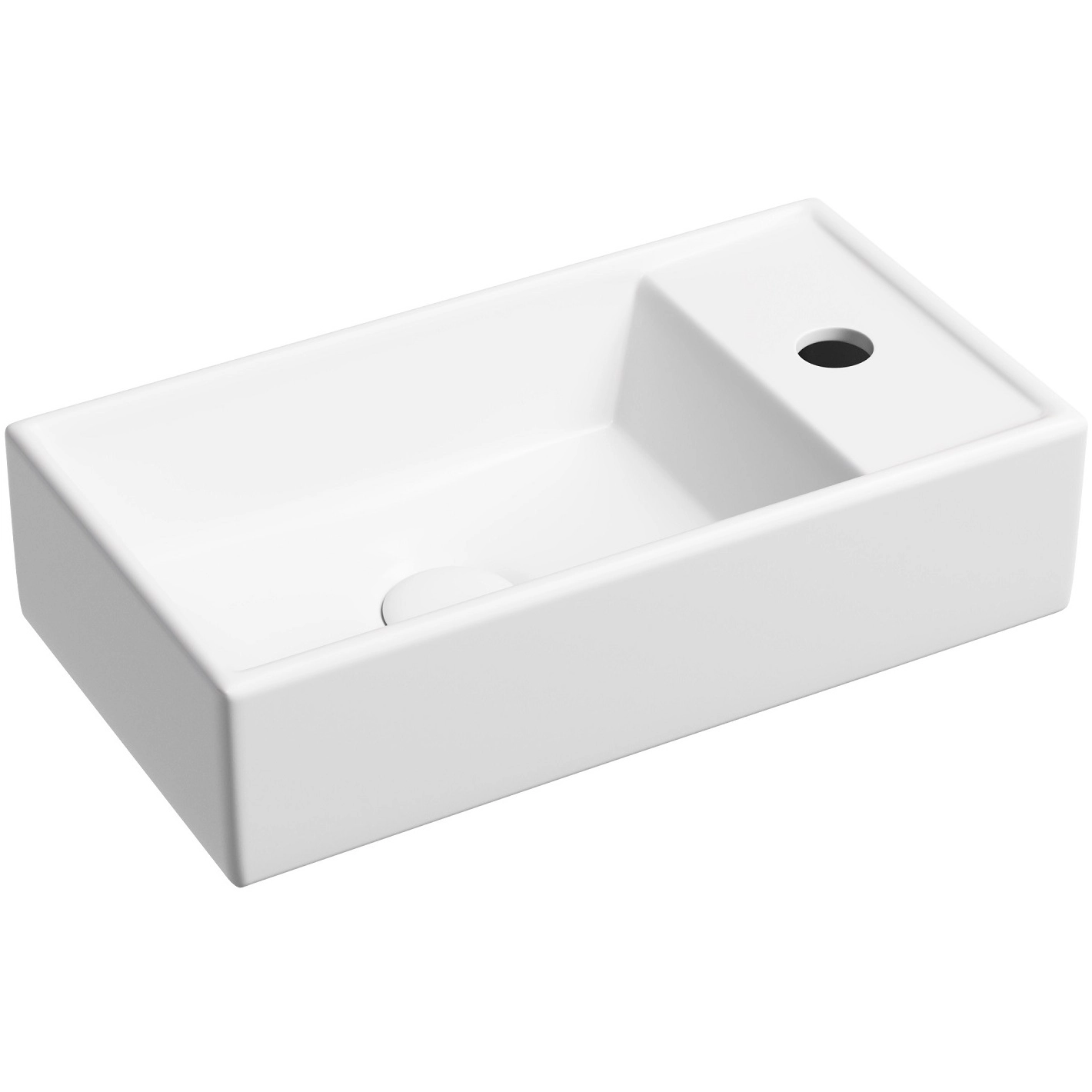 Умывальник подвесной прямоугольный CeramicaNova Element 40.7x21.7 белый матовый