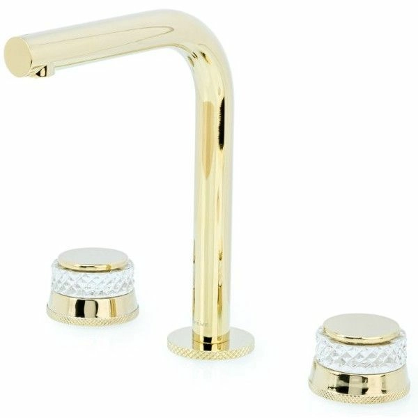 Смеситель на столешницу на 3 отверстия Boheme Aura Gold, 152-G-A