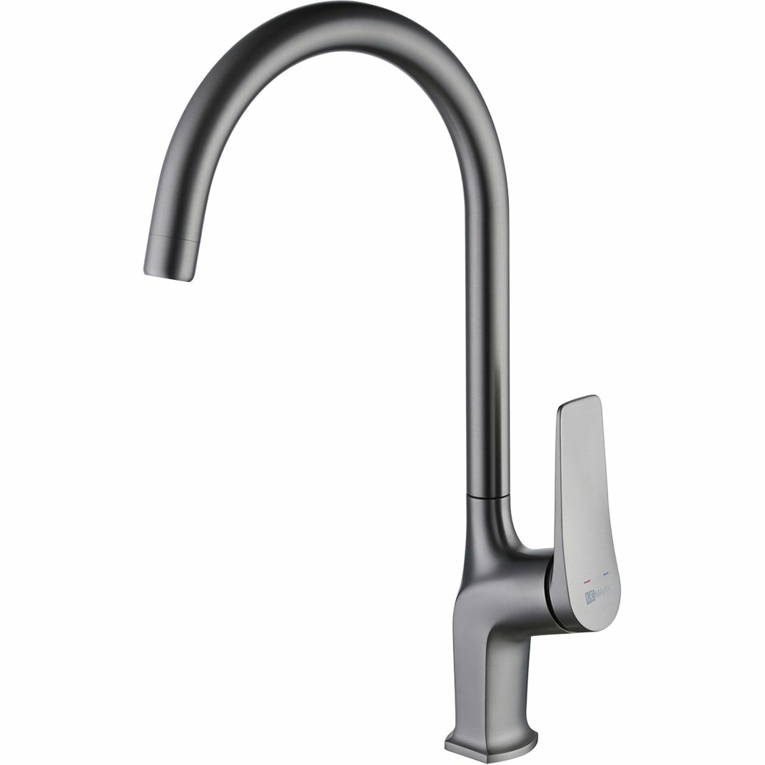 Смеситель для кухни с высоким поворотным изливом Lemark Bronx, LM3705GM