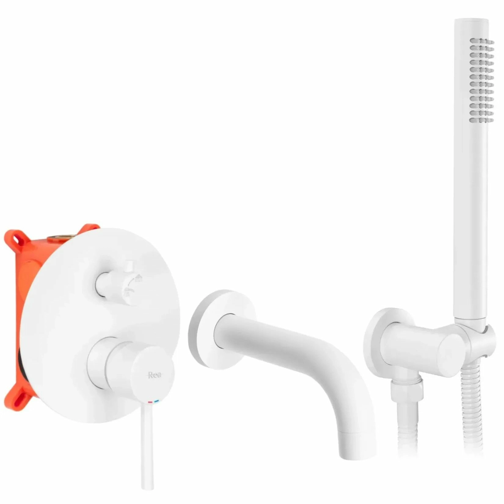 Смеситель для ванны Rea Lungo White, REA-B6440