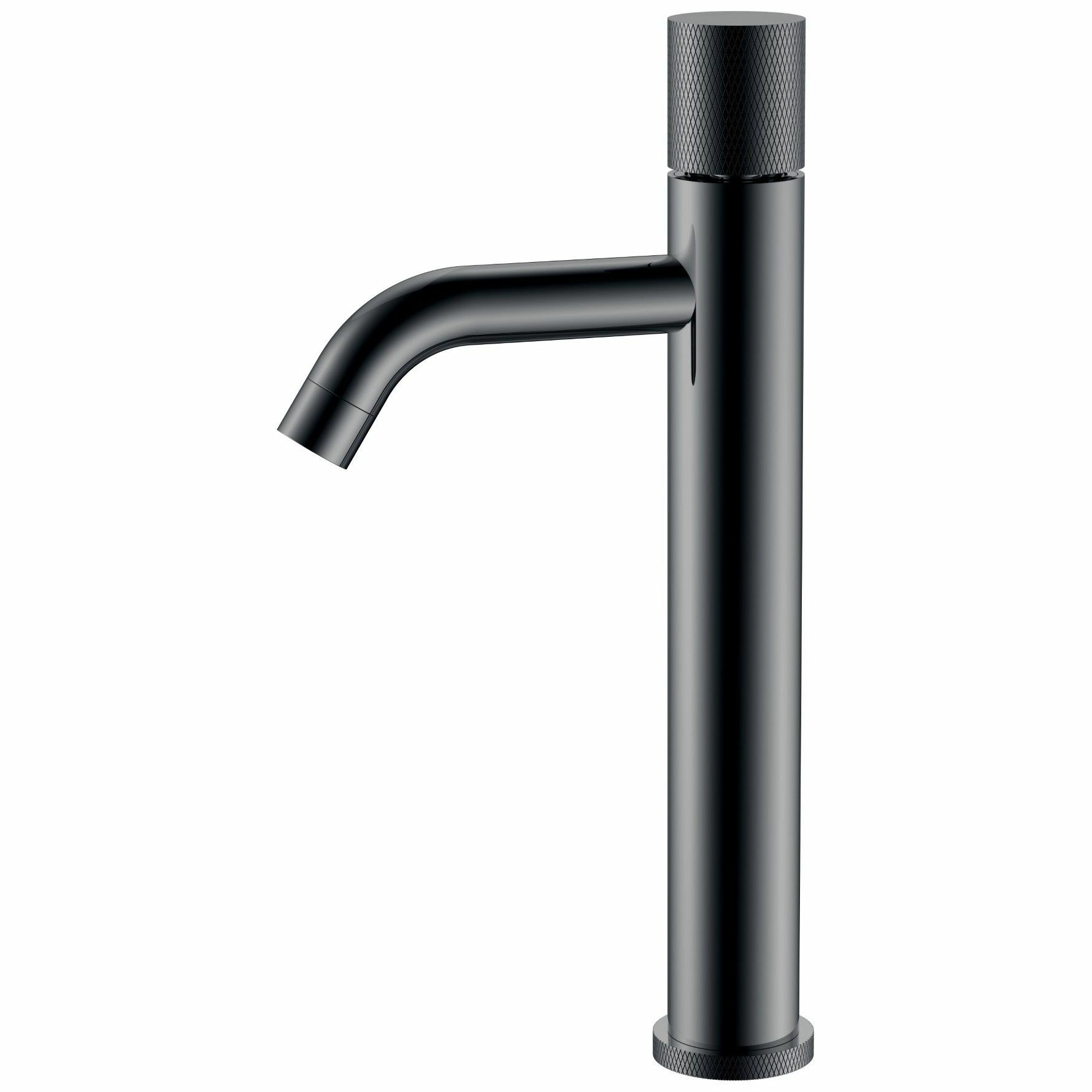 Высокий смеситель для умывальника Boheme Stick Touch Shine Gun Metall, 122-SGM.2