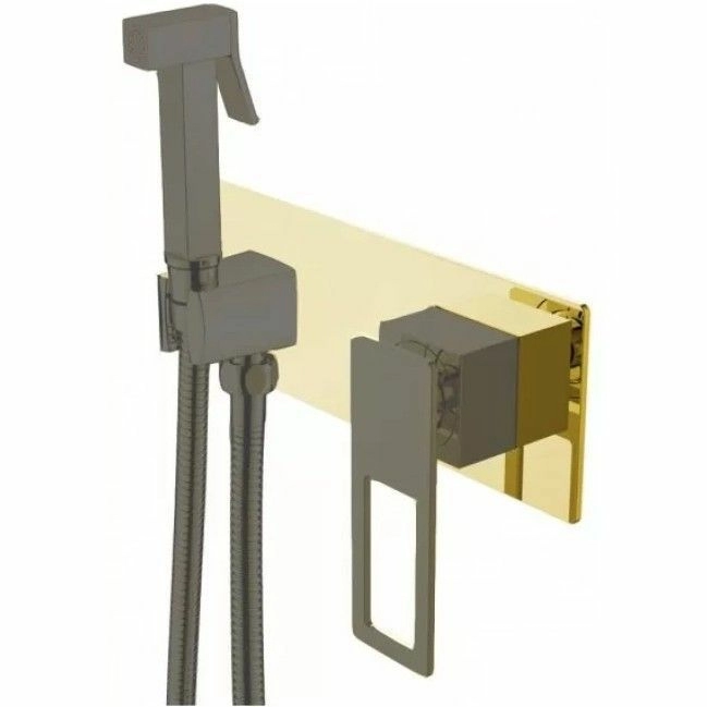 Смеситель гигиенический Boheme Q Gold/Black, 147-GB