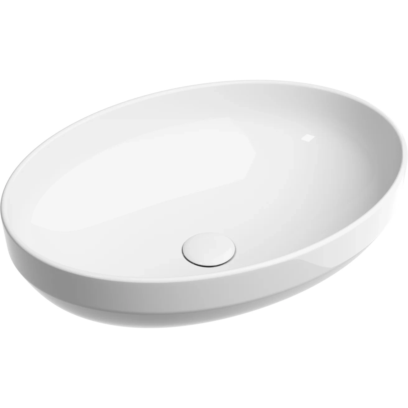 Умывальник чаша накладная овальная CeramicaNova Element 50.2x36.5, CN6056