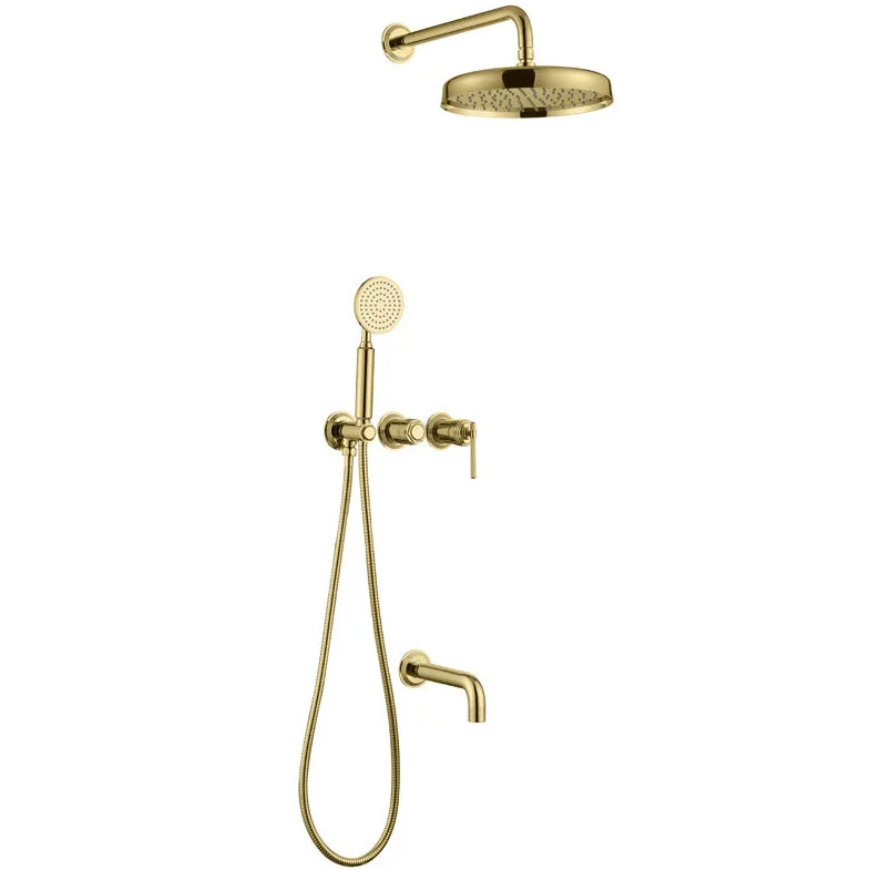 Душевая система встраиваемого монтажа Boheme Eterna Gold, 174-2-G