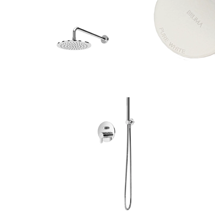 Душевой набор скрытого монтажа Bruma Leaf 167 722 1PW Pure White, 1677221PW