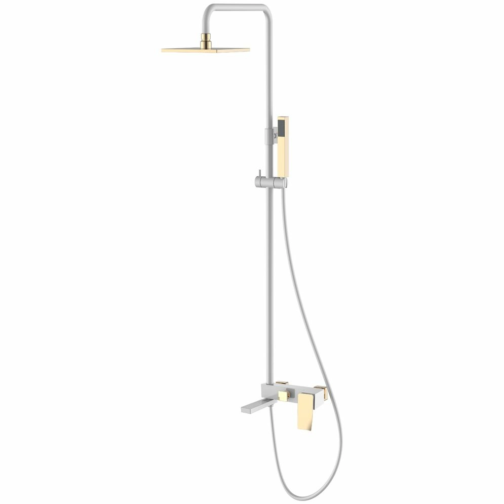 Стойка для душа Boheme Q2 White/Gold, 148-WG.2