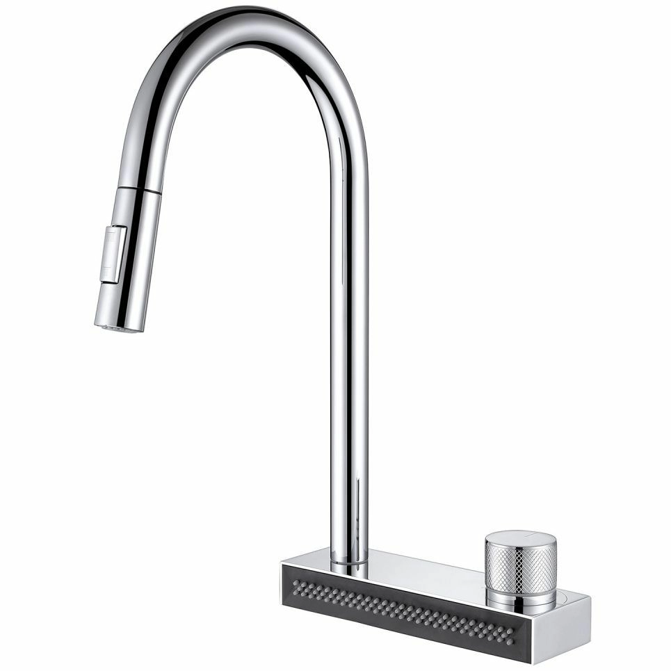 Смеситель для кухни с выдвижной лейкой Abber Wasser Kreis хром, AF8114