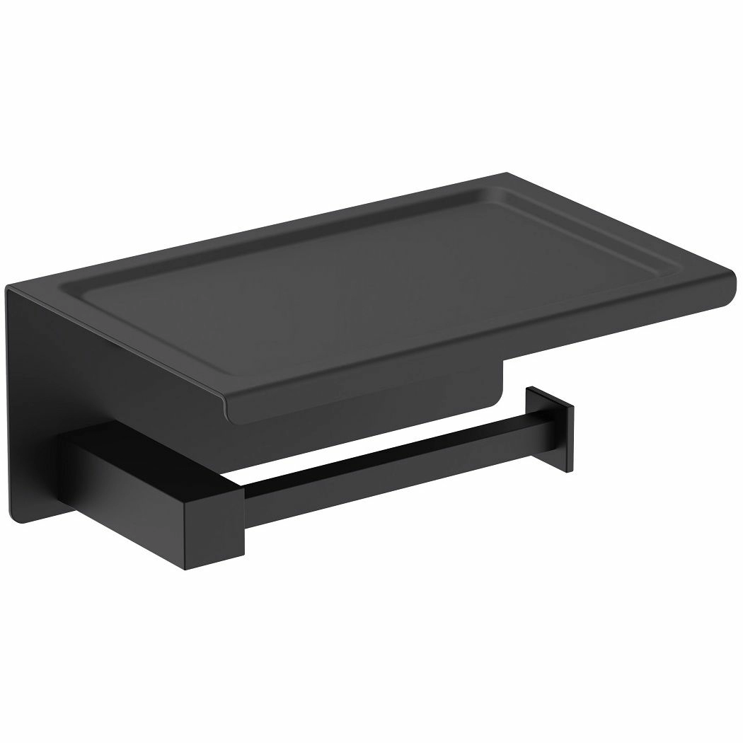 Бумагодержатель с полкой для телефона Timo Selene Black, 14044/03