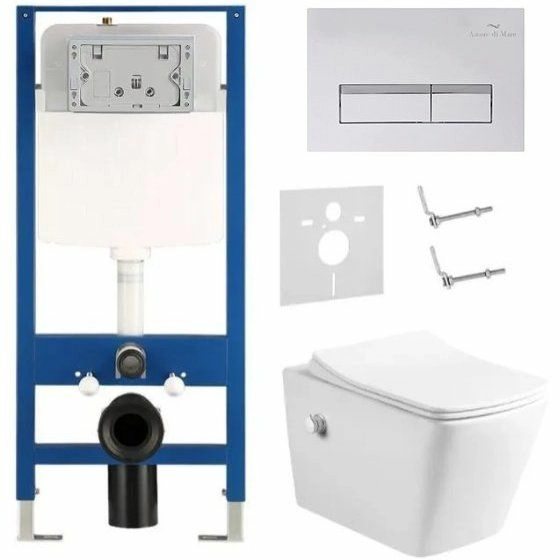 Комплект Amore di Mare QuickFit 50114 и клавиши 404W с унитазом Garda Bidet P310X, QF404W310X