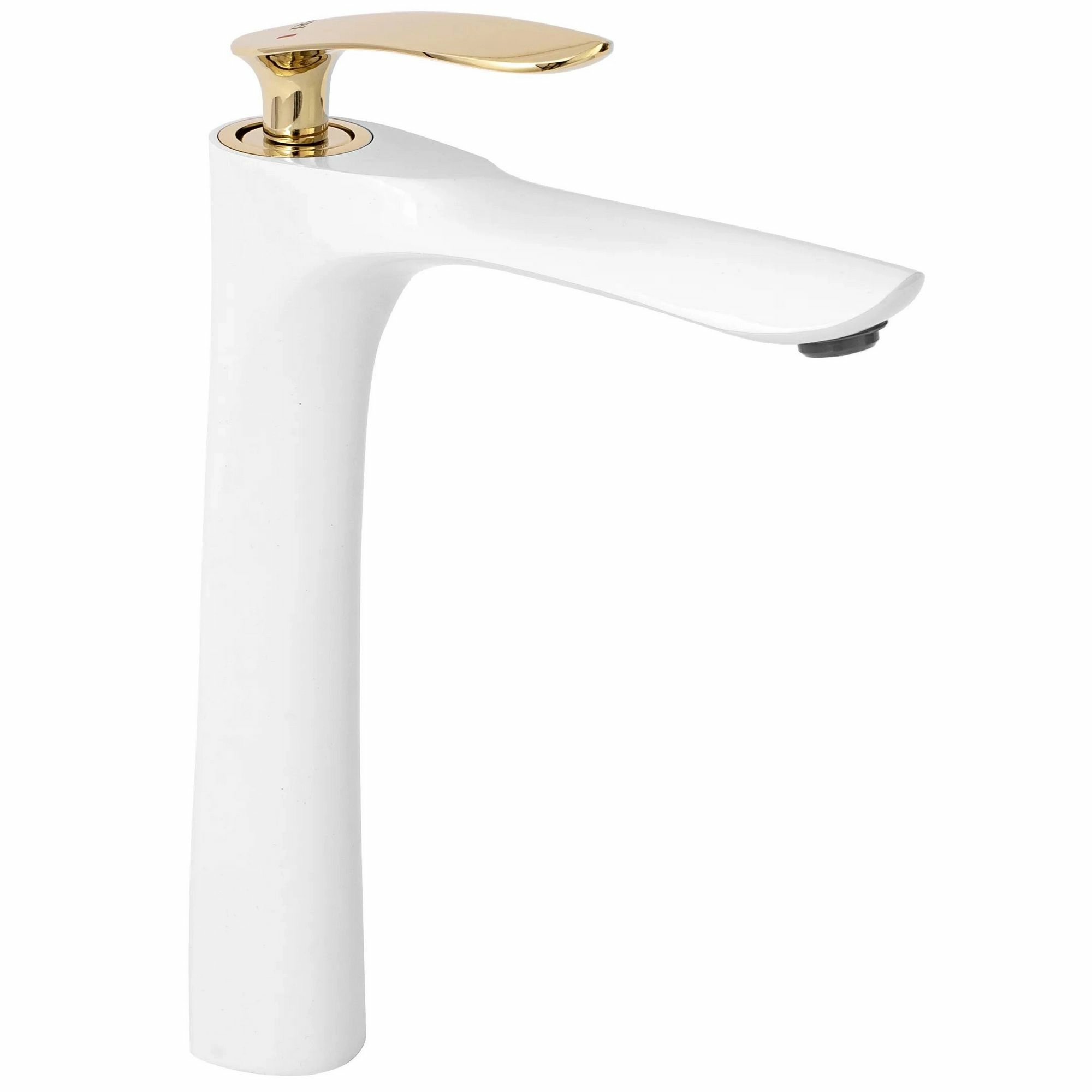 Смеситель для умывальника высокий Rea Orbit White/Gold, REA-B2053