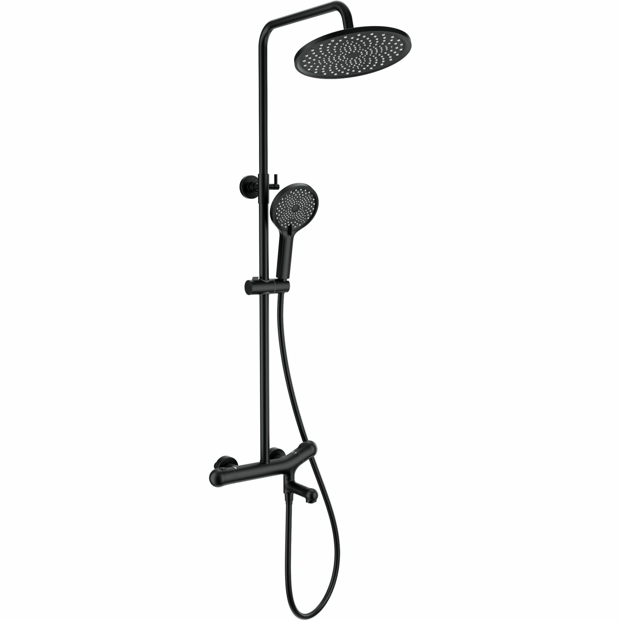 Душевая система с термостатом Wonzon & Woghand черный матовый, WW-B3057-A-MB