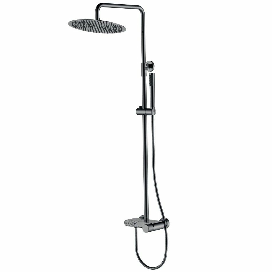 Стойка для душа Boheme Stick Spirale Shine Gun Metall, 128-SGM.4