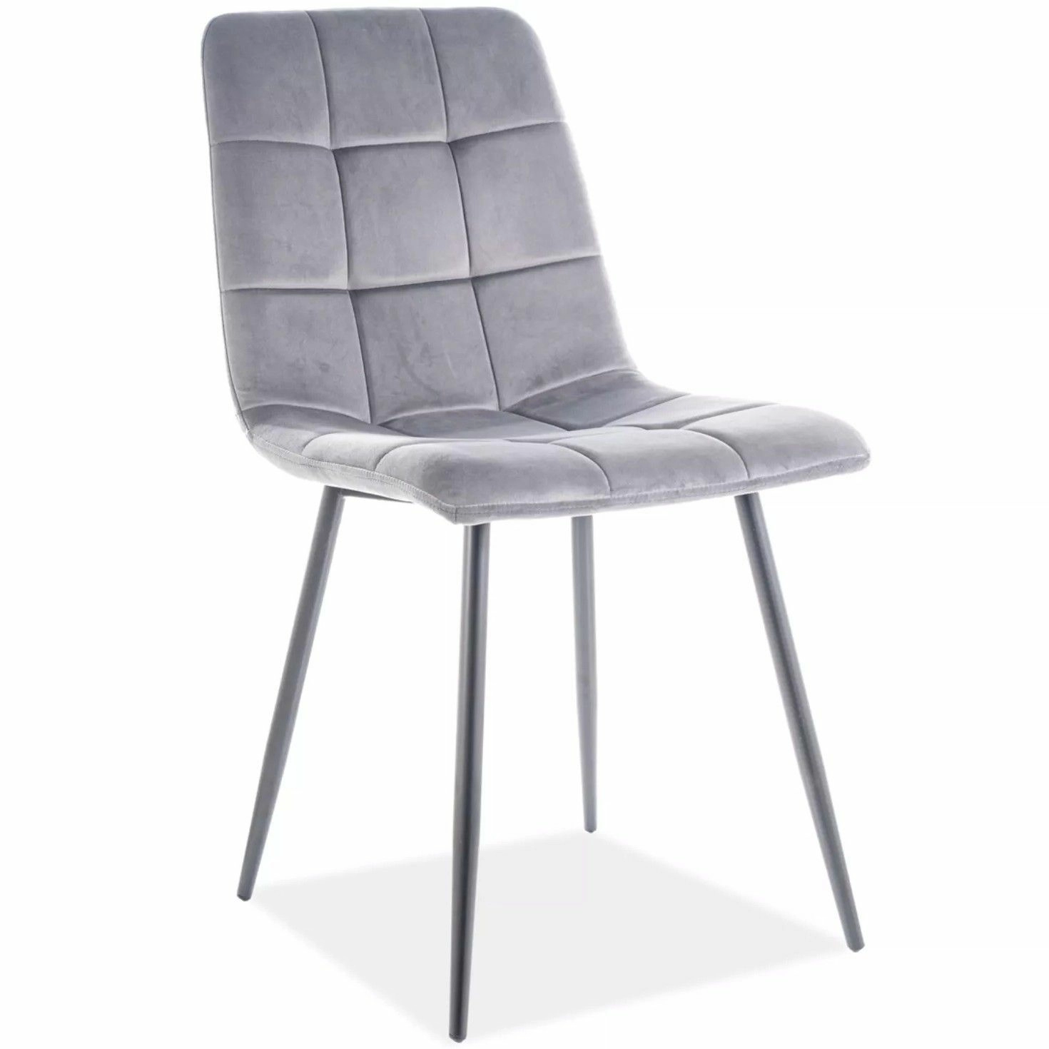 Стул Signal Mila Velvet Bluvel 14 серый/черный мат, MILAVCSZ