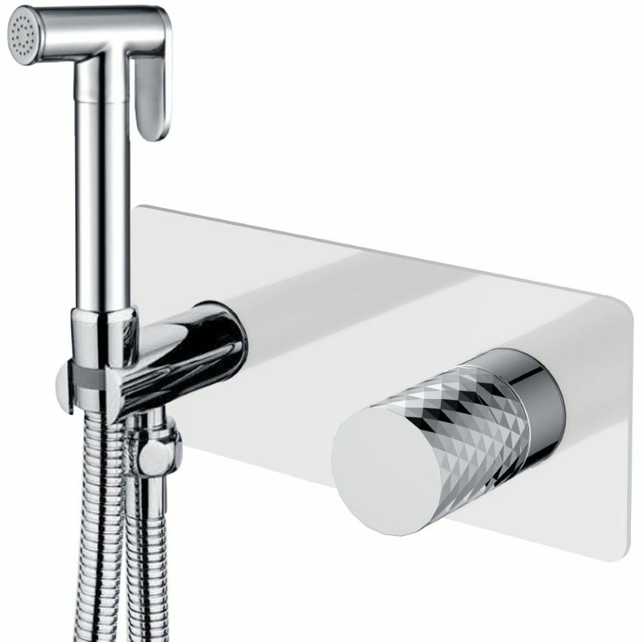 Смеситель гигиенический Boheme Stick Diamond White/Chrome, 127-WCR