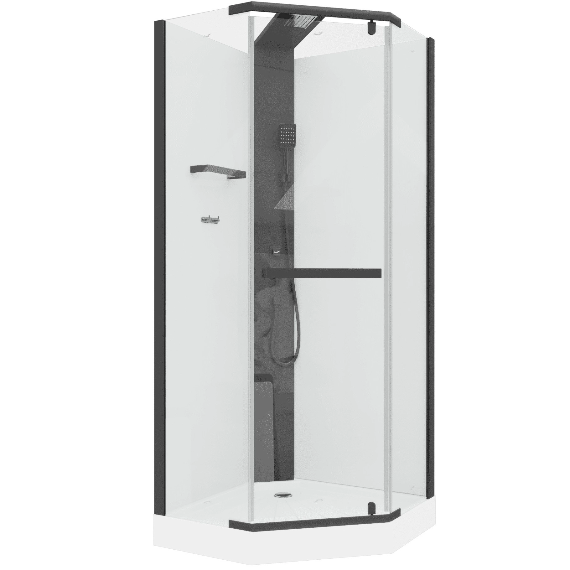 Душевая кабина без крыши Ceruttispa Chika 90x90, CHIKA901B