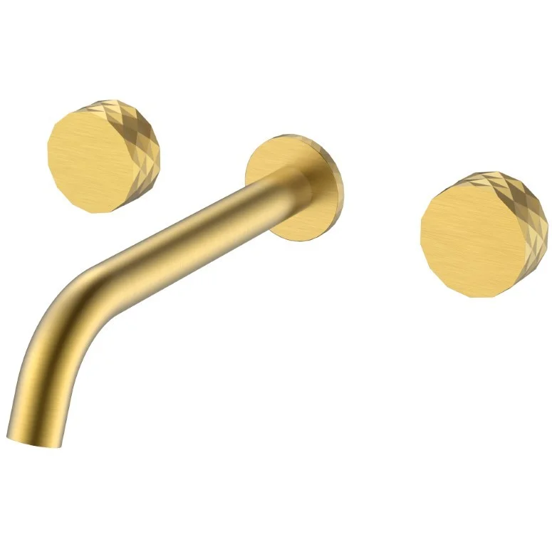 Смеситель из стены на 3 отверстия Boheme Stick Diamond Matt Gold, 152-2-MG.1