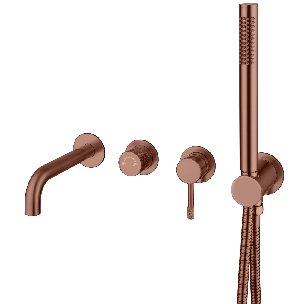 Смеситель для ванны встроенный Boheme Uno Bronze Brushed, 464-3-BRB