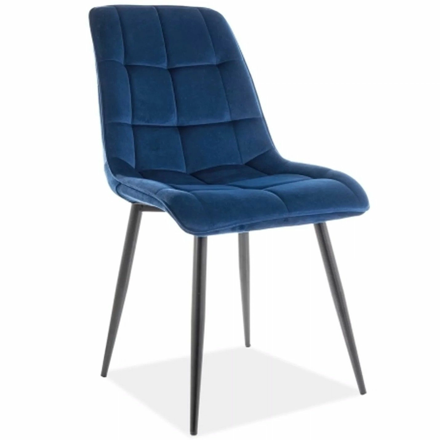 Стул Signal Chic Velvet Bluvel 86 темно-синий/черный, CHICVCGR