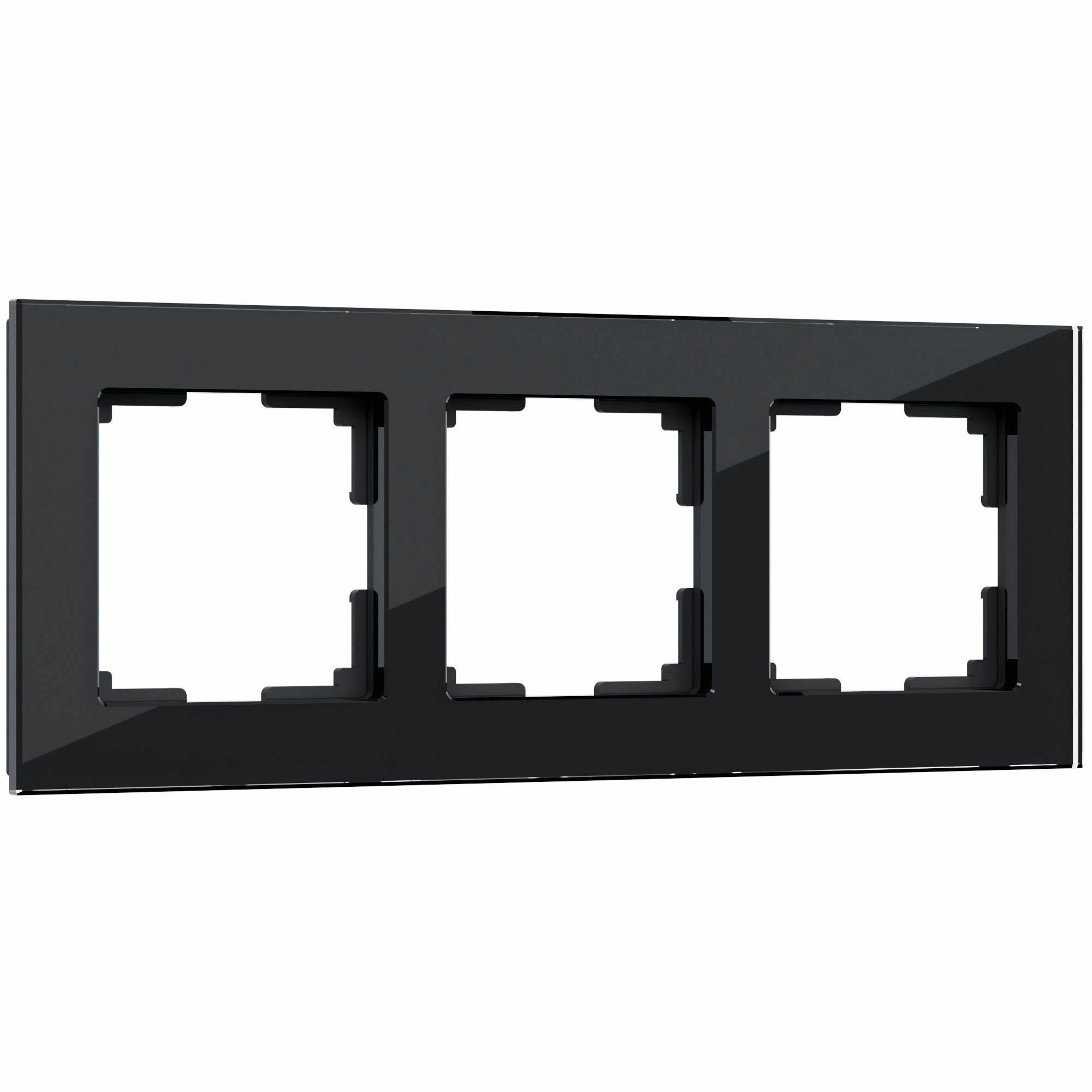 Рамка на 3 поста Werkel Favorit W0031108 (черный, стекло)