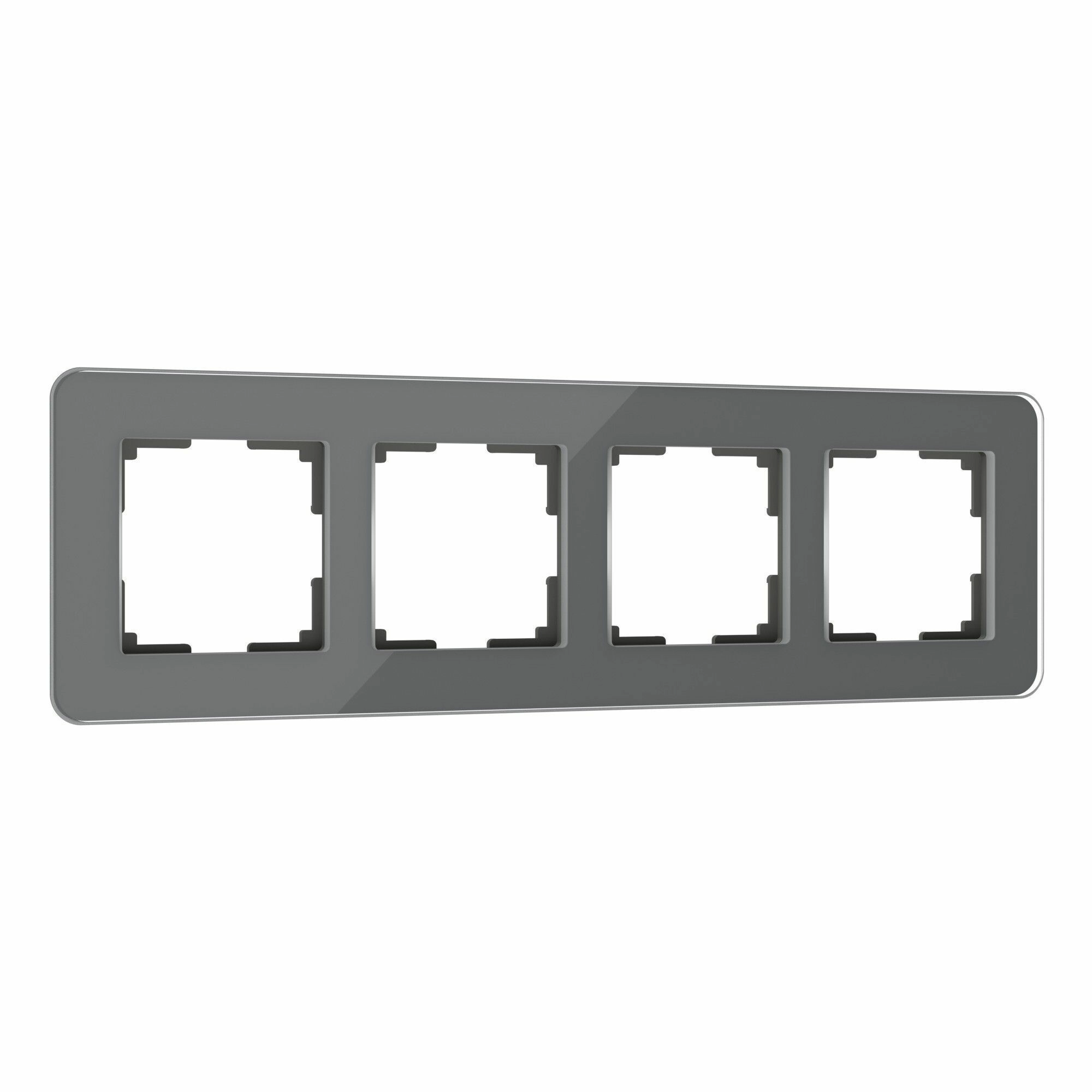 Рамка на 4 поста Werkel Elite W0042440 (графит, стекло)
