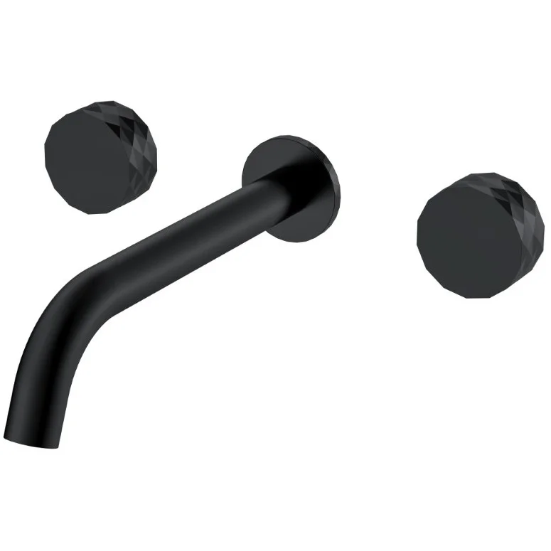 Смеситель из стены на 3 отверстия Boheme Stick Diamond Black, 152-2-B.1
