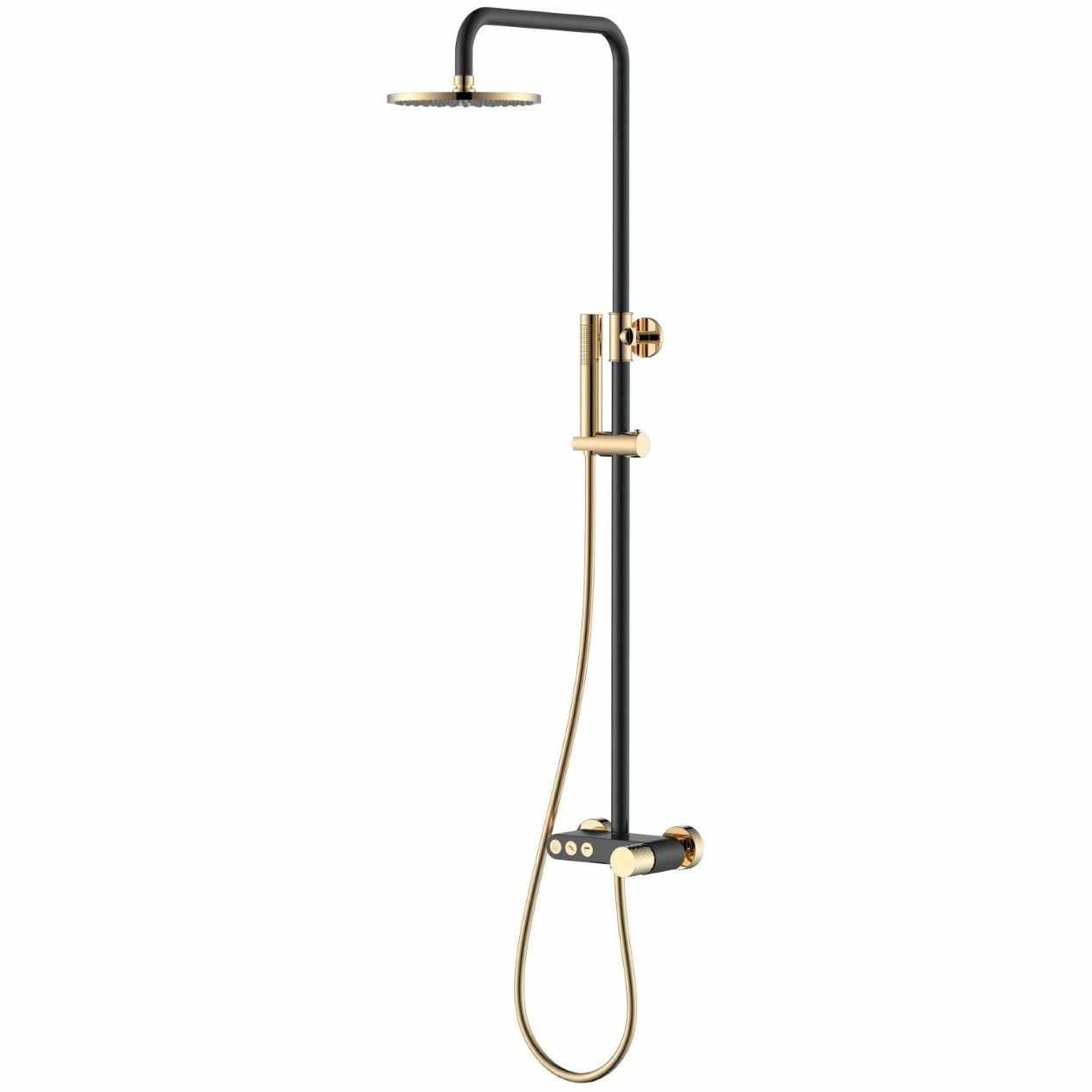 Стойка для душа Boheme Stick Diamond Black/Gold, 128-BG