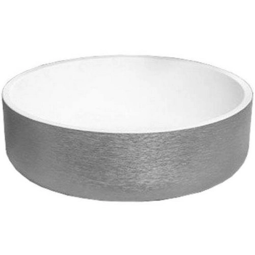 Раковина накладная Boheme Corian 41.5x41.5 Solid Silver, 819-SL