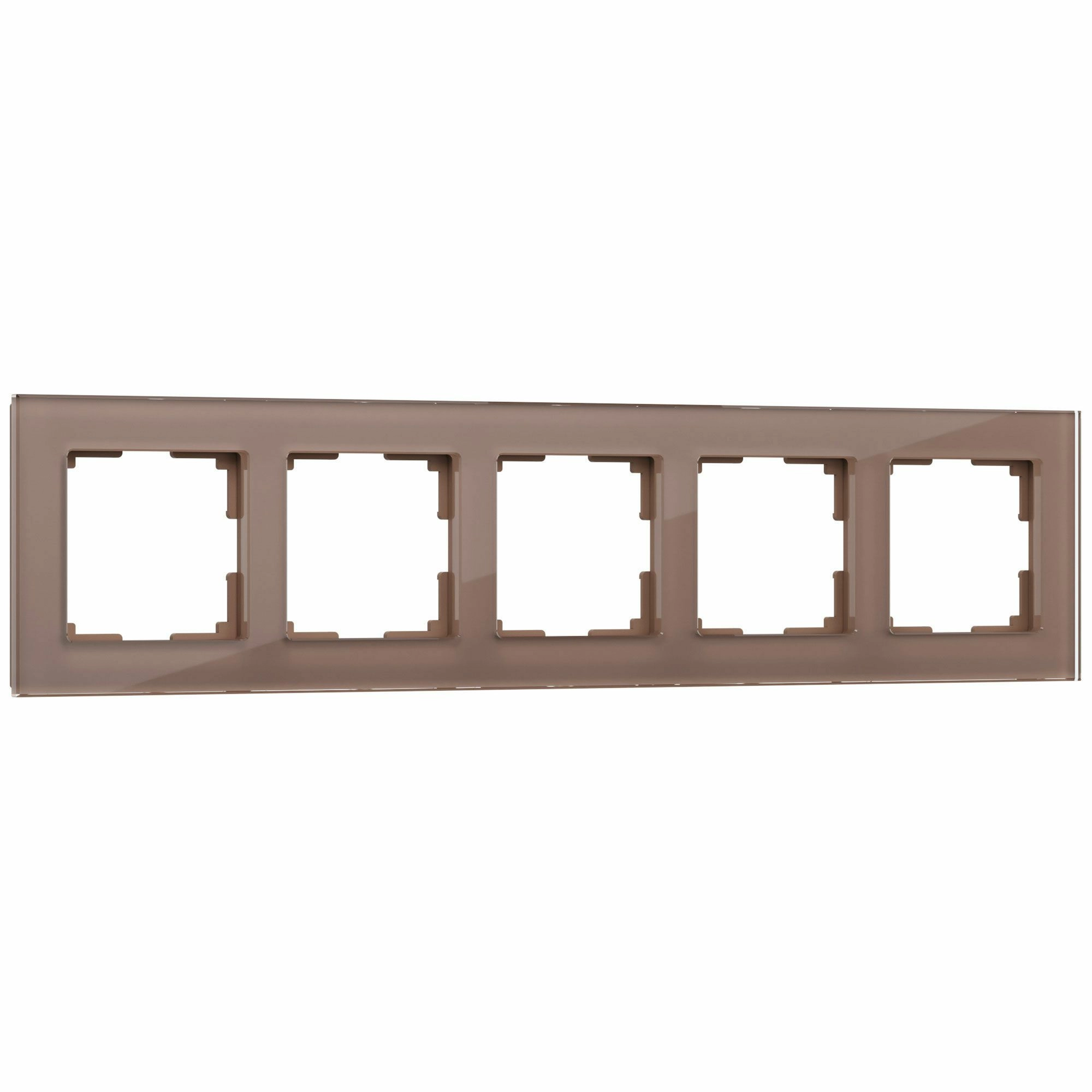 Рамка на 5 постов Werkel Favorit W0051142 (латте, стекло)