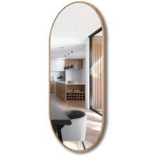 Зеркало настенное овальное в раме EMZE Color Oval дуб