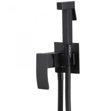 Смеситель с гигиеническим душем Abber Wasserfall черный матовый, AF8625B