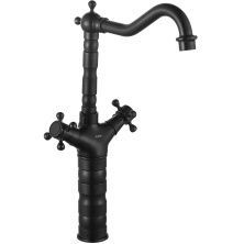 Смеситель для умывальника высокий Rea Rustico Old Black, REA-B5520