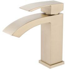 Смеситель для раковины Abber Wasserfall золото матовое, AF8610G