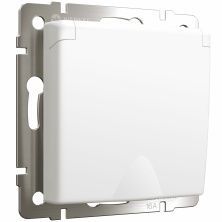 Розетка влагозащищенная с защитной крышкой и шторками Werkel W1171261 (белый матовый)