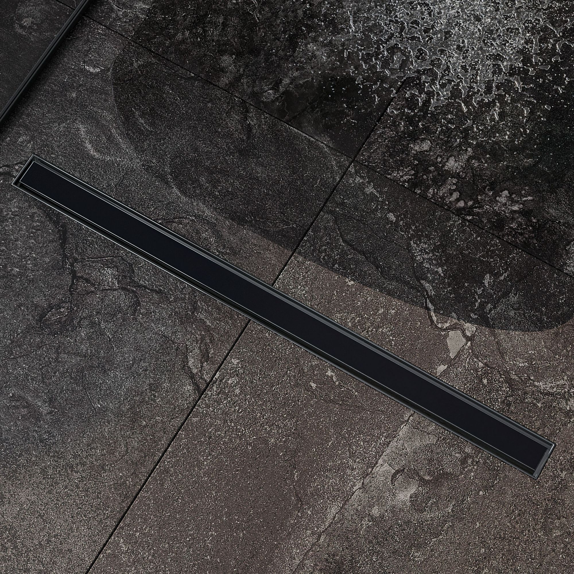 Душевой трап Roxen Black Glass