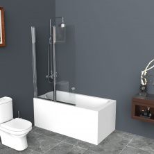 Шторка на ванну BelBagno Uno V-2