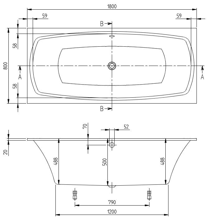 Ванна квариловая Villeroy & Boch My Art 180x80, UBQ180MYA2V-01