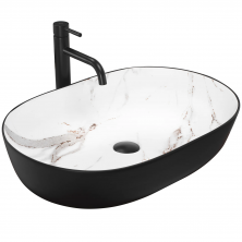Умывальник Rea Cleo Black/Aiax Matt 60.5x41, REA-U6625