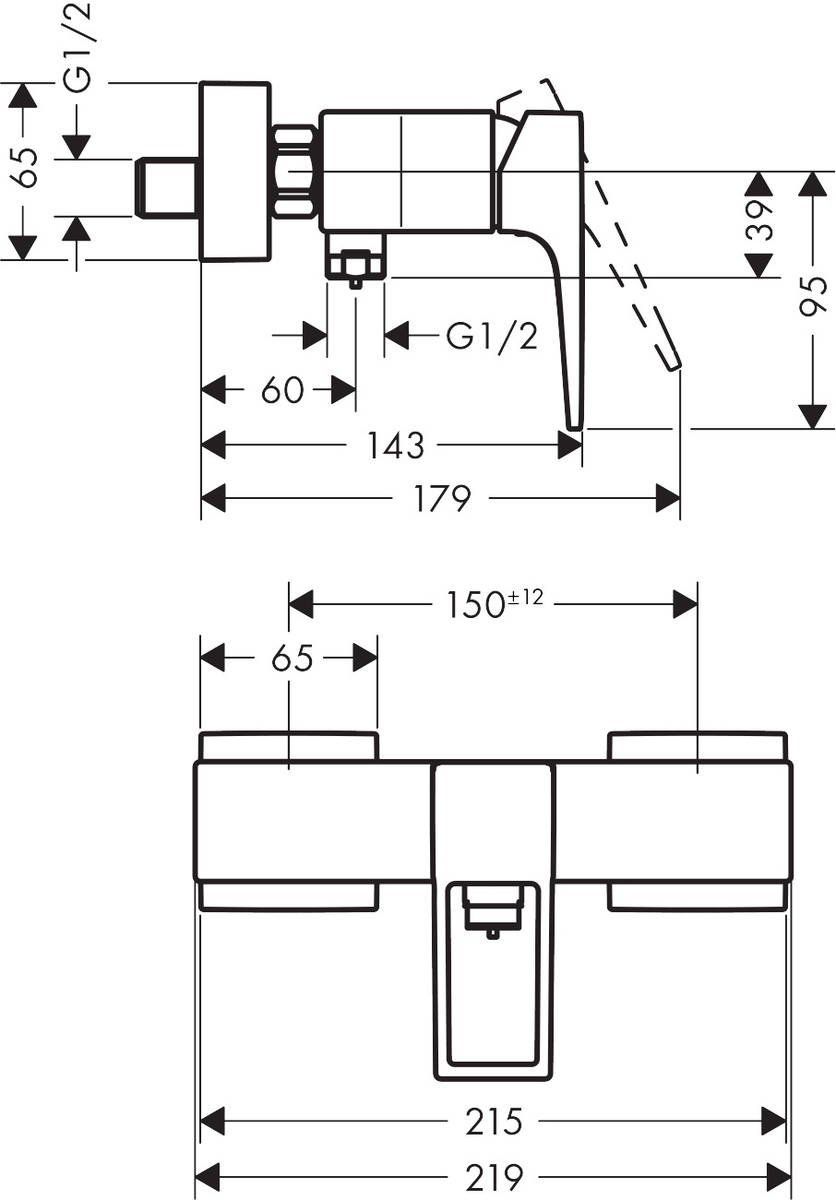 Смеситель для душа Hansgrohe Metropol, 74560000