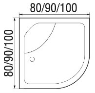 Душевая кабина River NARA Б/К 80/24 90/24 /100/24 MT